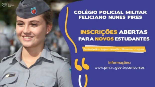  PMSC abre as inscrições para ingresso nos Colégios Policiais Militares do estado
