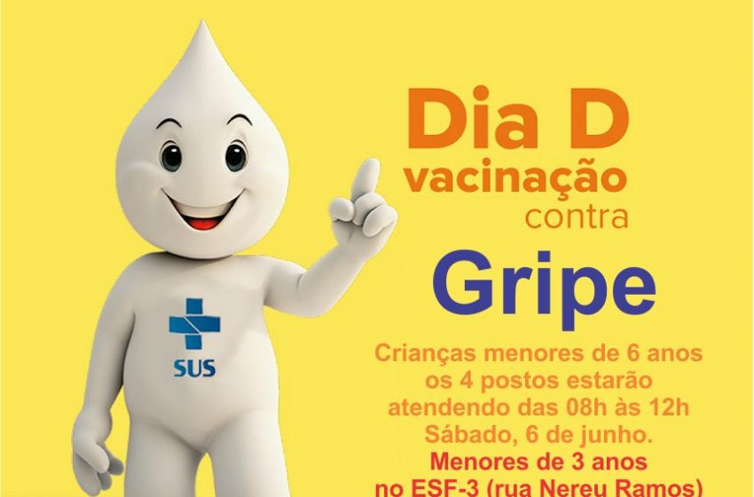  Dia D da Vacinação contra a Gripe para as crianças ocorre neste sábado (6) em Corupá