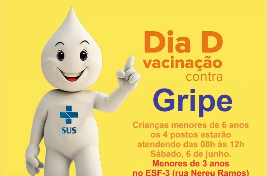  Dia D da Vacinação contra a Gripe para as crianças ocorre neste sábado (6) em Corupá
